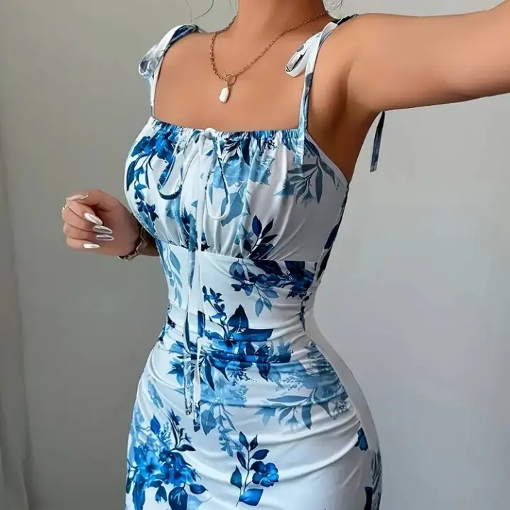 Vestido largo estampado's photo #1